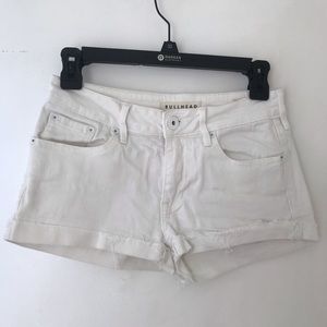 White Bullhead Jean Shorts